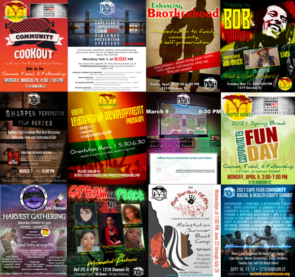 Flyers for various events